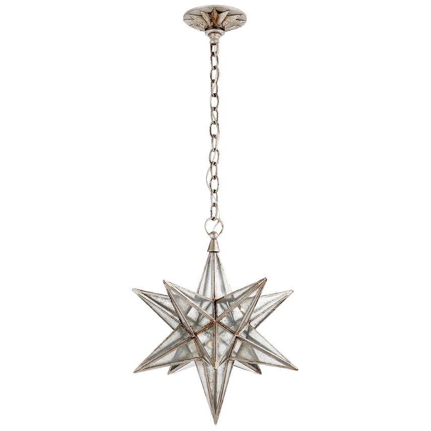 Moravian Medium Star Lantern with Antique Mirror