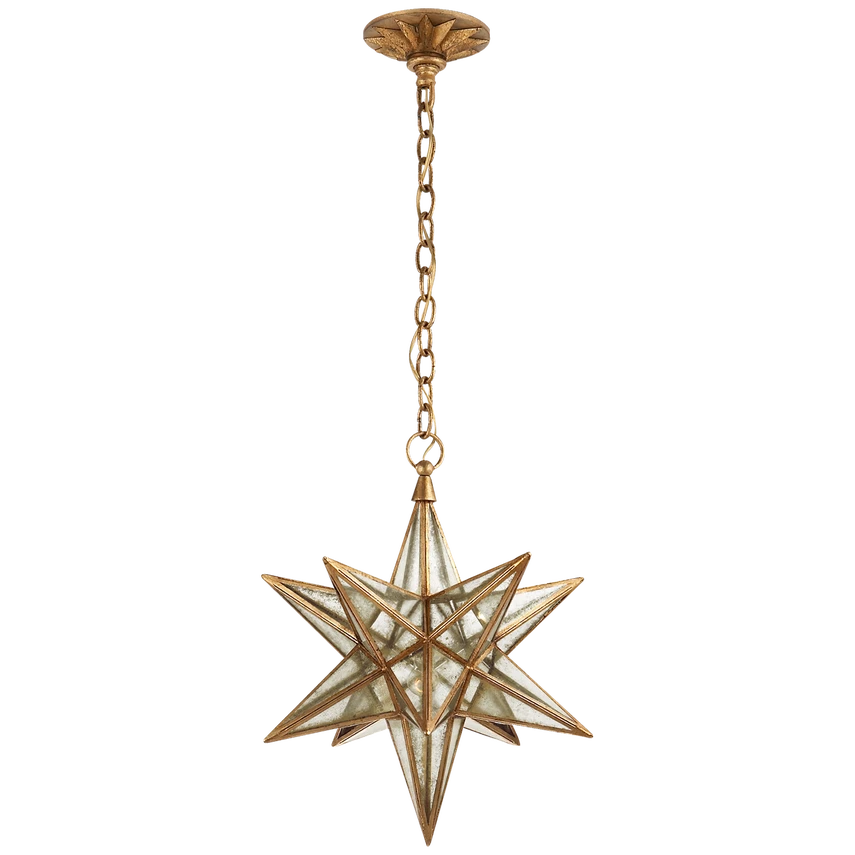 Moravian Medium Star Lantern with Antique Mirror
