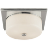 Newhouse Circular Flush Mount with White Glass