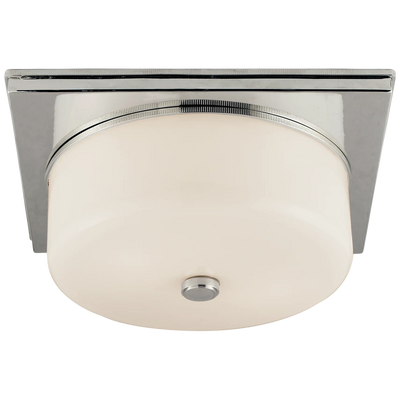 Newhouse Circular Flush Mount with White Glass