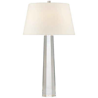 Octagonal Spire Large Table Lamp in Crystal with Shades