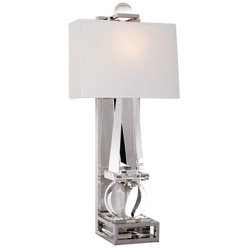 Paladin Tall Obelisk Sconce with Natural Percale Shade