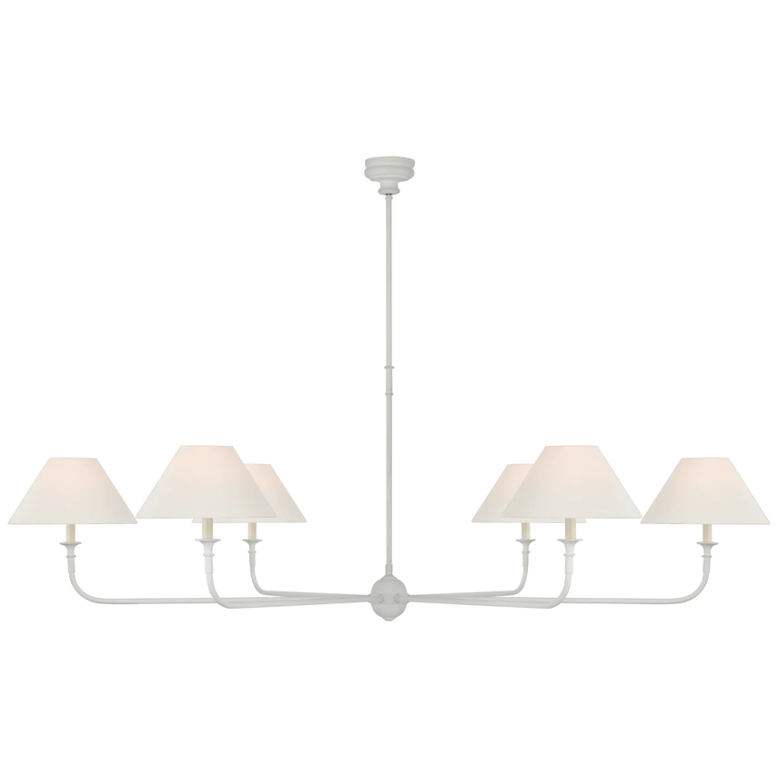 Piaf Oversized Chandelier with Linen Shades