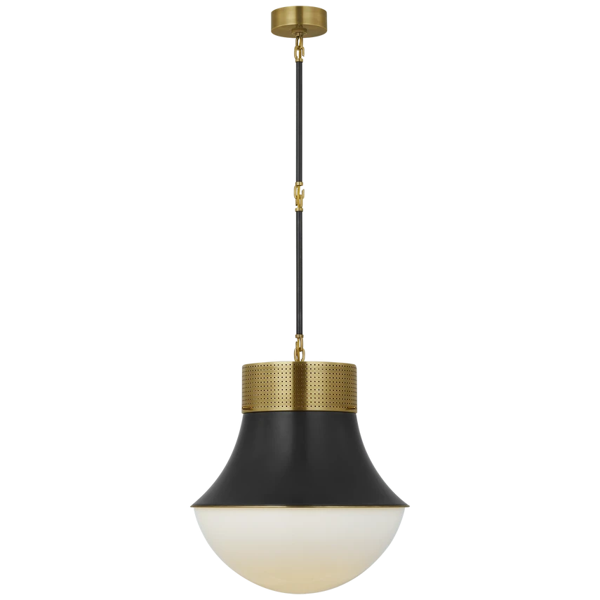 Precision Large Pendant with White Glass