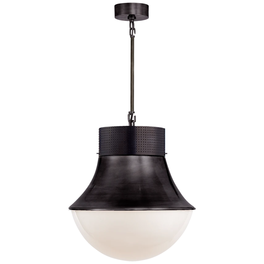 Precision Large Pendant with White Glass