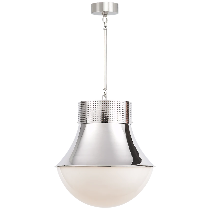 Precision Large Pendant with White Glass