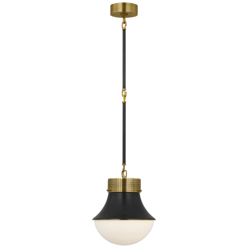 Precision Small Pendant with White Glass