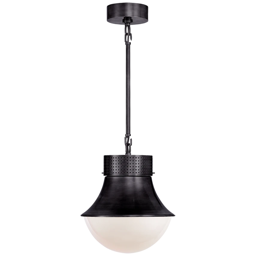 Precision Small Pendant with White Glass