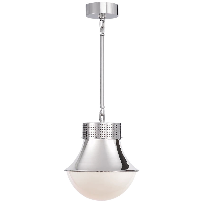 Precision Small Pendant with White Glass