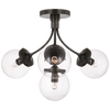 Prescott Medium Flush Mount with Clear Glass