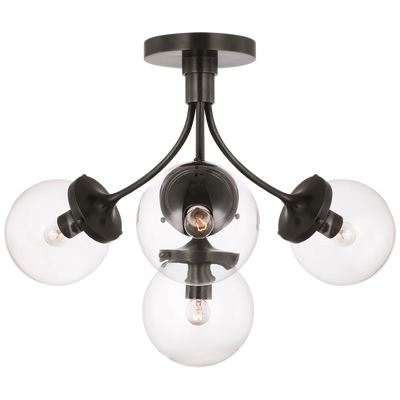 Prescott Medium Flush Mount with Clear Glass