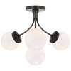 Prescott Medium Flush Mount with Clear Glass