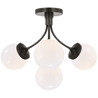 Prescott Medium Flush Mount with Clear Glass