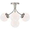 Prescott Medium Flush Mount with Clear Glass