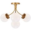 Prescott Medium Flush Mount with Clear Glass