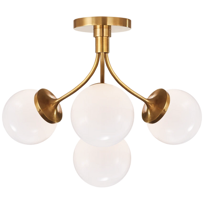 Prescott Medium Flush Mount with Clear Glass
