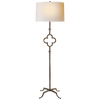 Quatrefoil Floor Lamp with Linen Shade