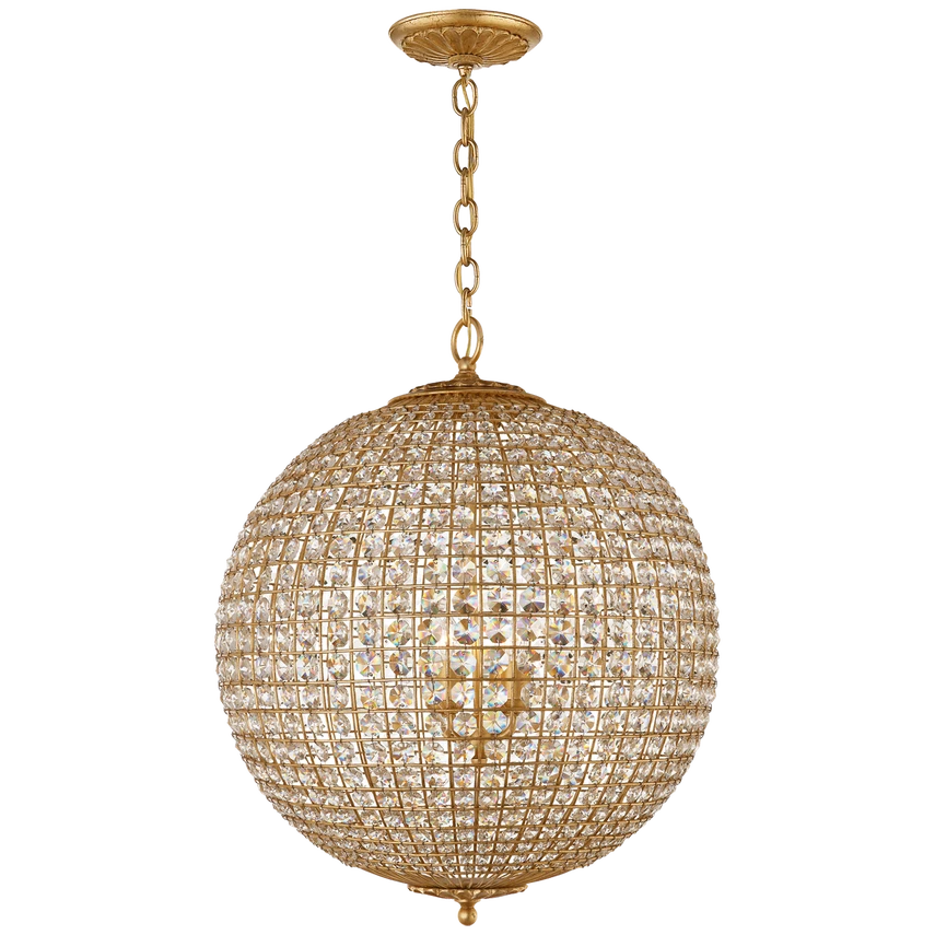 Renwick Large Sphere Chandelier with Crystal