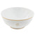 Round Serving Bowl in Gold Ultra-White with Signature Gold Monogram