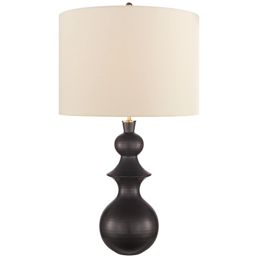 Saxon Large Table Lamp with Cream Linen Shade