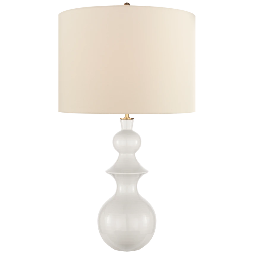 Saxon Large Table Lamp with Cream Linen Shade
