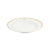Soup Plate in Light Blue and Gold Ultra-White with Signature Gold Monogram
