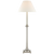 Swedish Column Buffet Lamp with Linen Shade