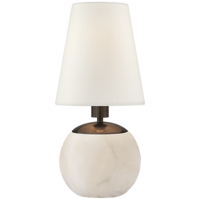 Terri Tiny Round Accent Lamp with Linen Shade