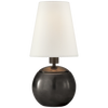 Terri Tiny Round Accent Lamp with Linen Shade