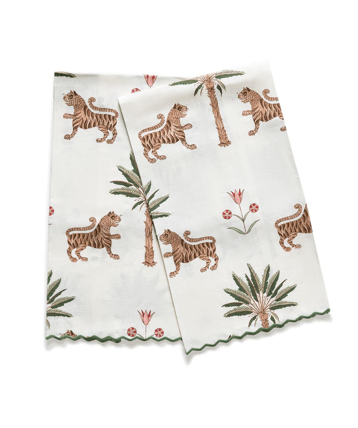 Tiger Palm Guest Towels - set of 2