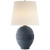 Toulon Table Lamp in Volcanic Ivory with Linen Shade