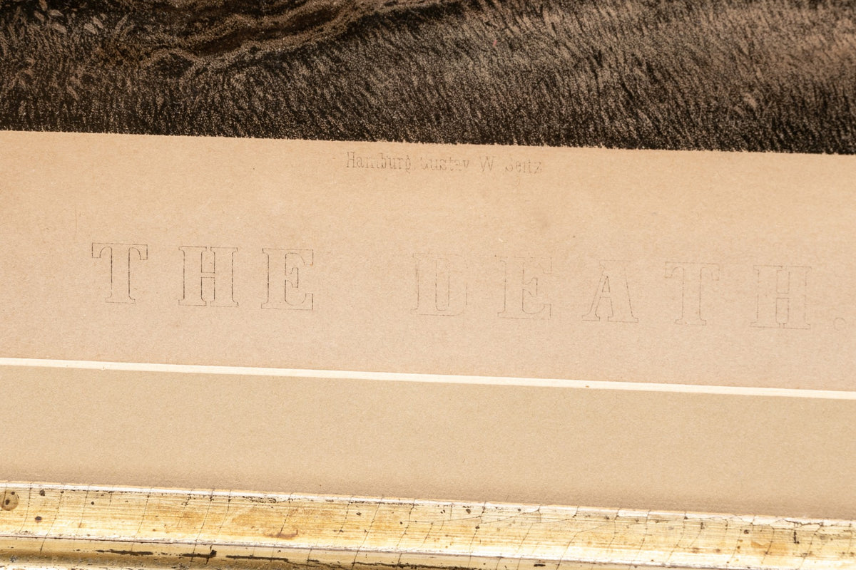 ENGLISH COLORED PRINT- HUNT SCENE "THE DEATH" 19THC - Salisbury & Manus