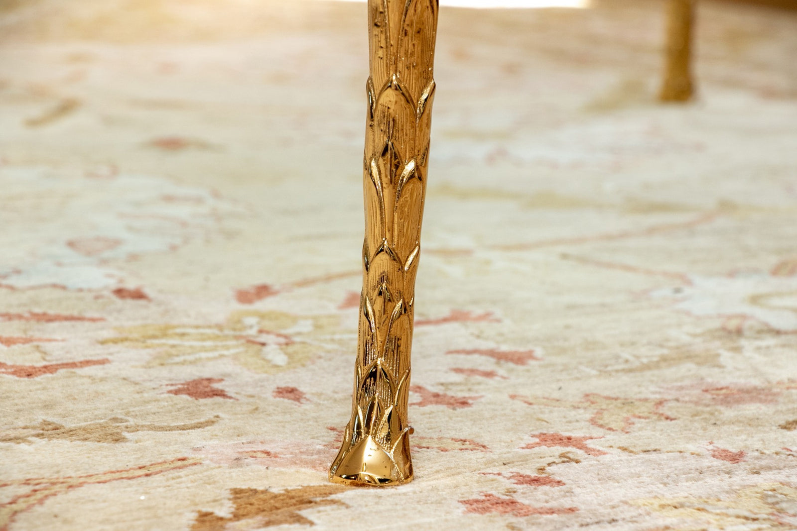 Stunning Maison Bagues Gilt Bronze Coffee Table with Glass Top - Salisbury & Manus