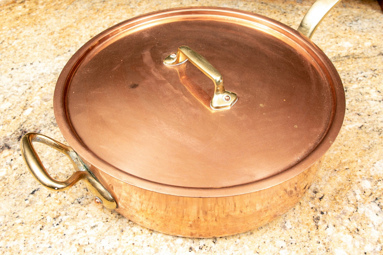 Vintage Copper Skillet with Lid - Salisbury & Manus