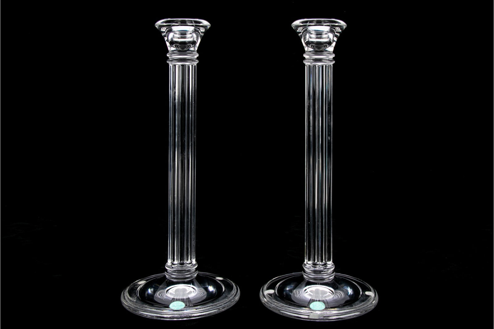 Tiffany Crystal Candlesticks - Salisbury & Manus