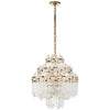 Adele Four Tier Waterfall Chandelier in Hand-Rubbed Antique Brass with Clear Acrylic - Salisbury & Manus