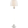 Alberto Large Floor Lamp in Plaster White with Linen Shade - Salisbury & Manus