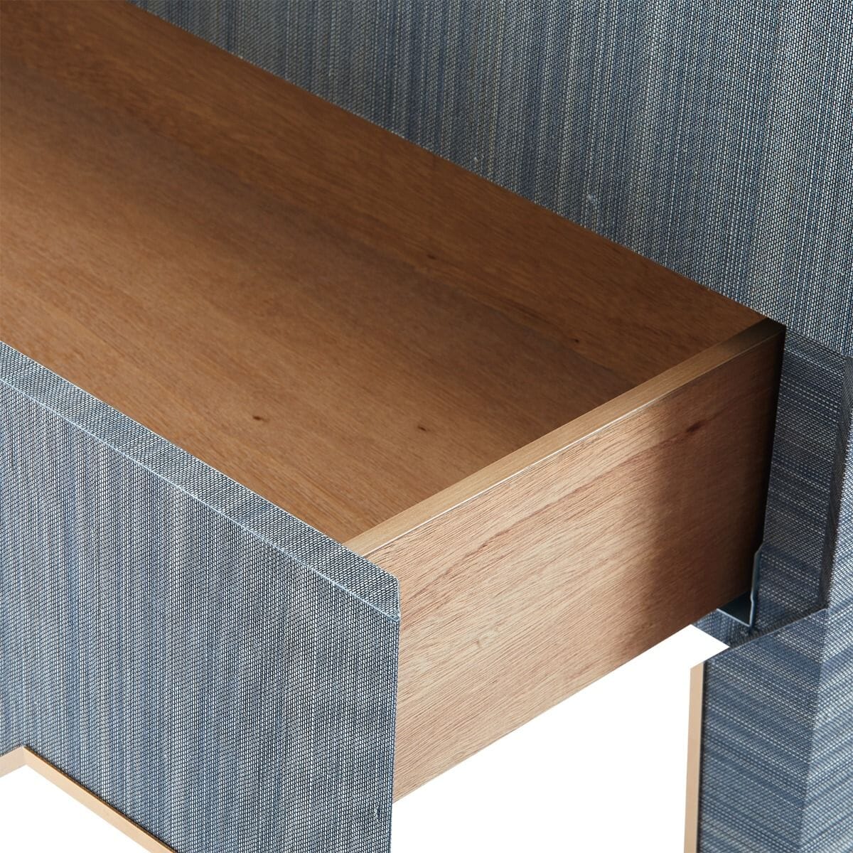 ALEXANDER 1-DRAWER SIDE TABLE, COLONIAL BLUE SHIMMER