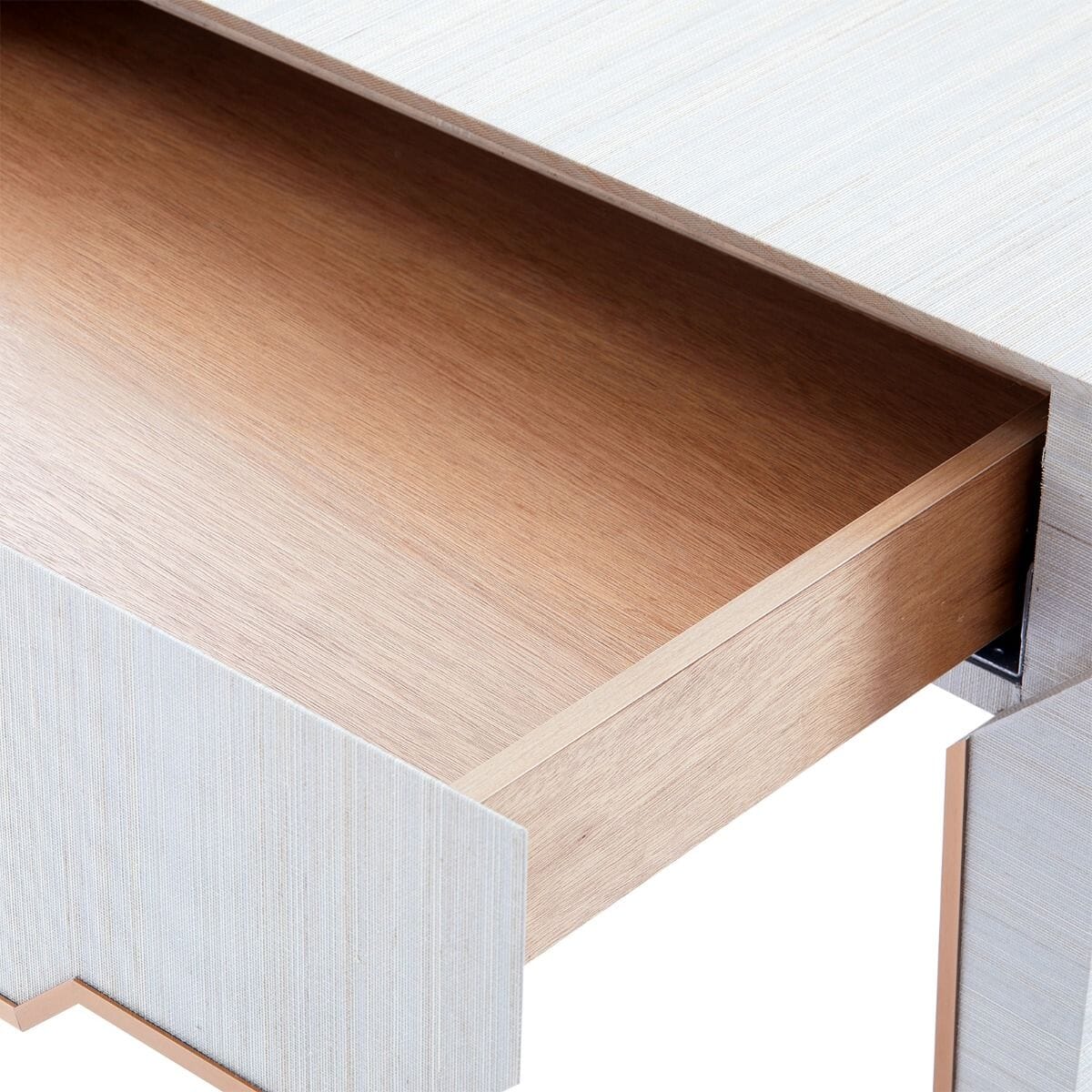 ALEXANDER 1-DRAWER SIDE TABLE, PLATINUM SHIMMER
