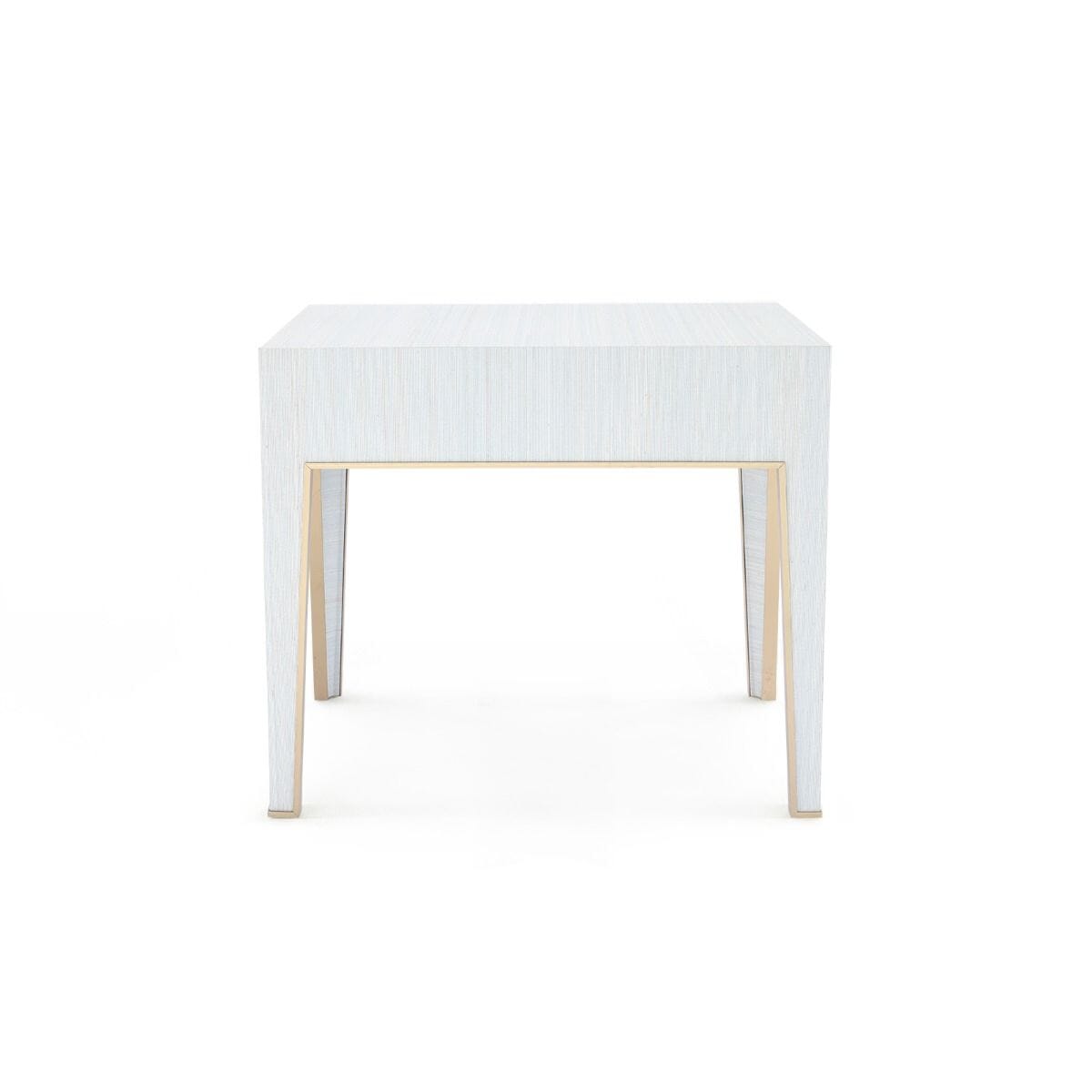 ALEXANDER 1-DRAWER SIDE TABLE, PLATINUM SHIMMER