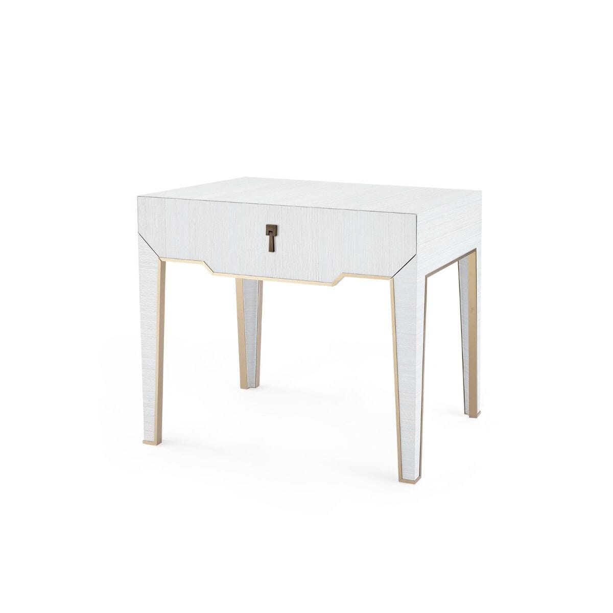 ALEXANDER 1-DRAWER SIDE TABLE, PLATINUM SHIMMER