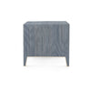 ALEXANDER 3-DRAWER SIDE TABLE, COLONIAL BLUE SHIMMER