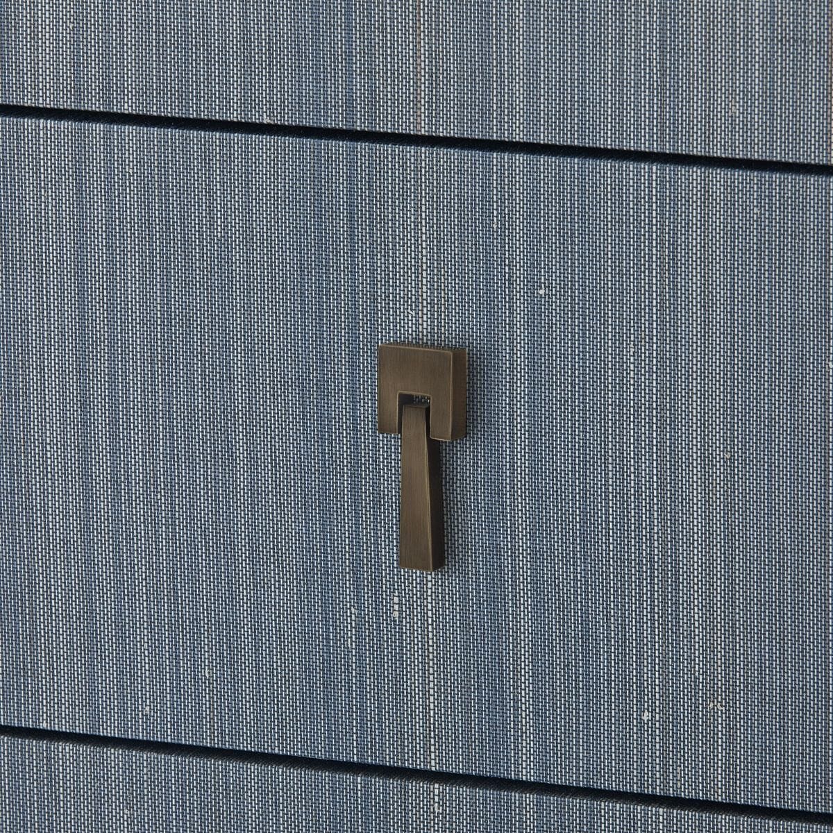 ALEXANDER 3-DRAWER SIDE TABLE, COLONIAL BLUE SHIMMER