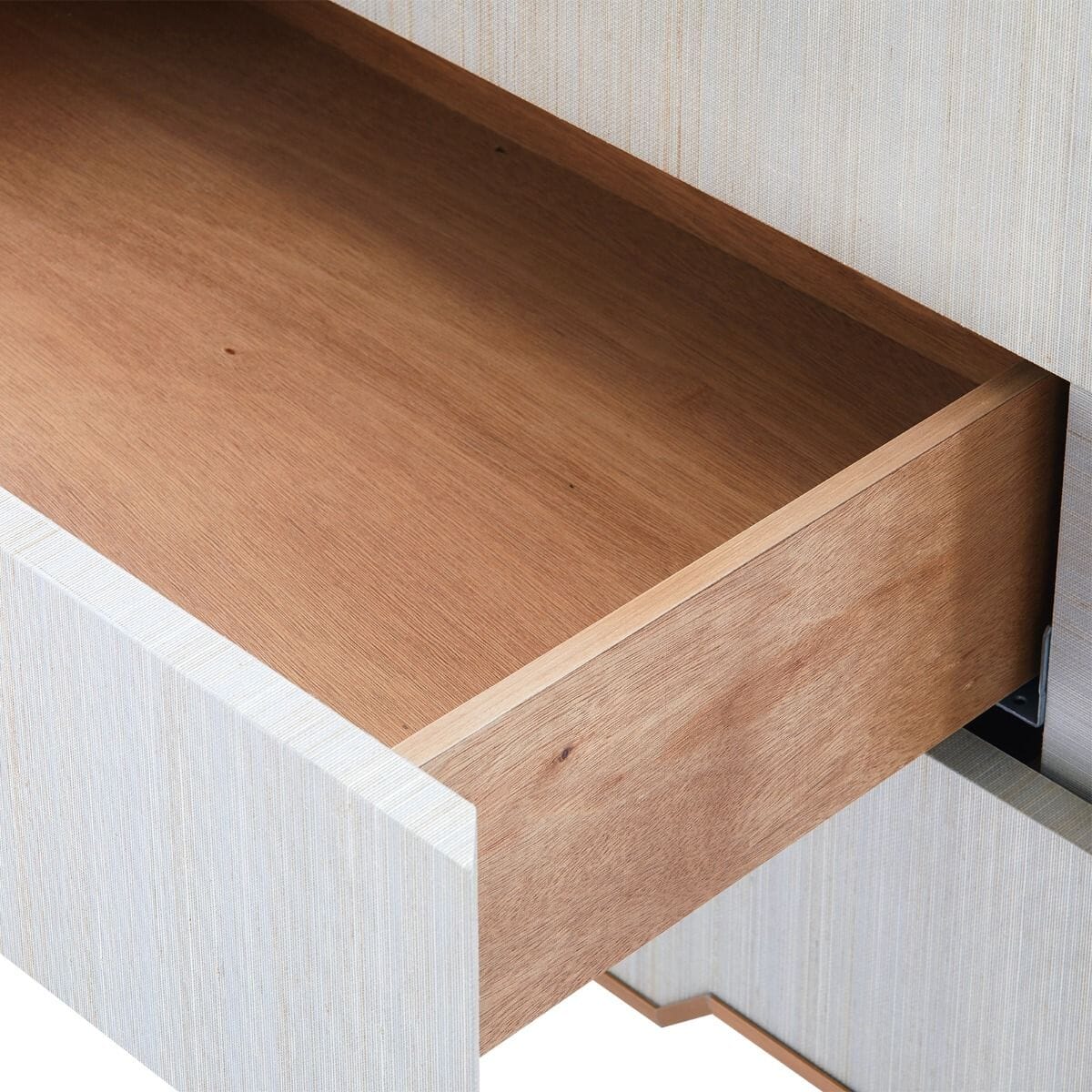 ALEXANDER 3-DRAWER SIDE TABLE, PLATINUM SHIMMER