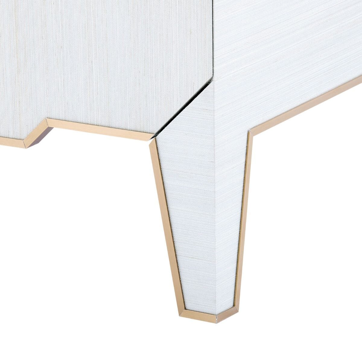 ALEXANDER 3-DRAWER SIDE TABLE, PLATINUM SHIMMER