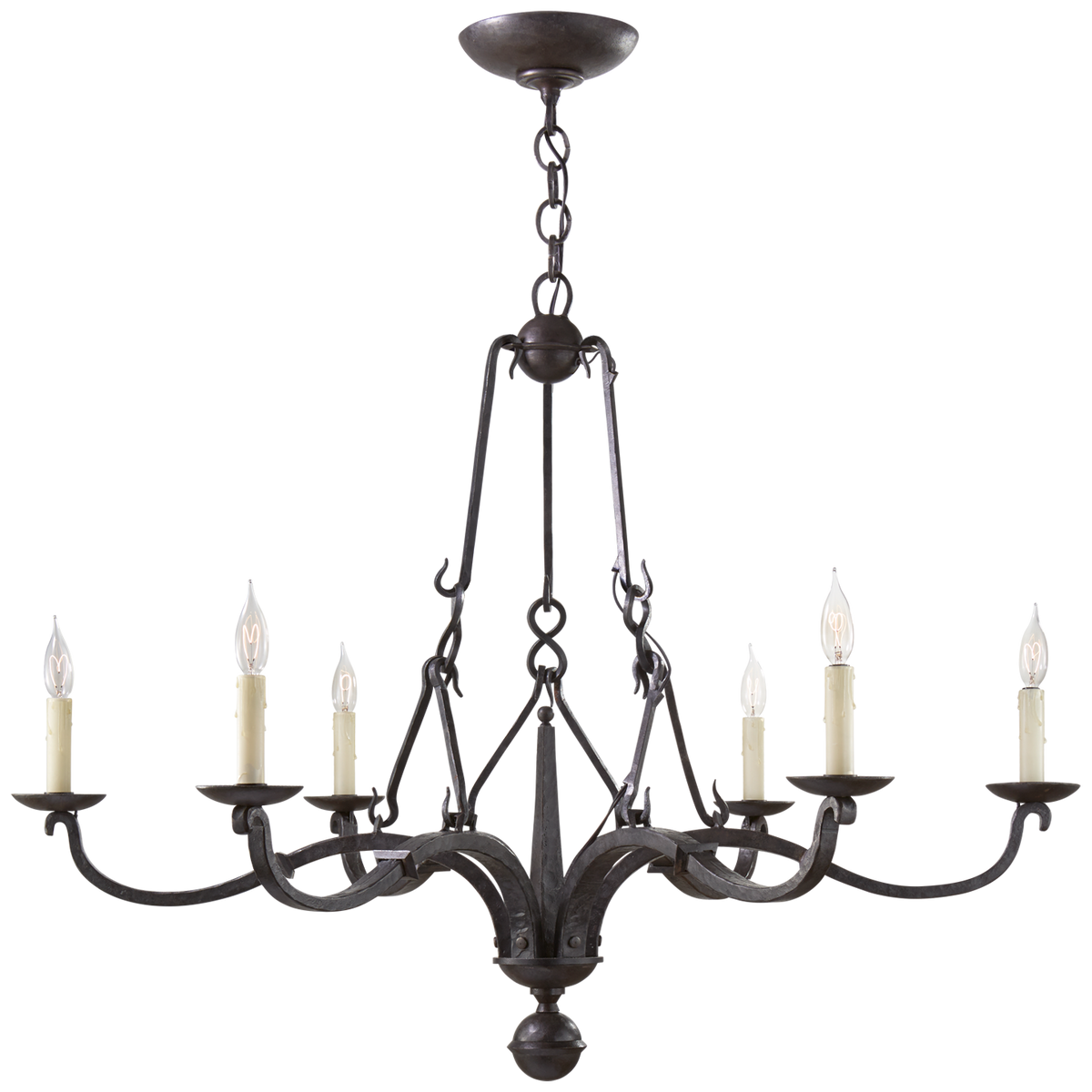 Allegra Medium Chandelier in Aged Iron