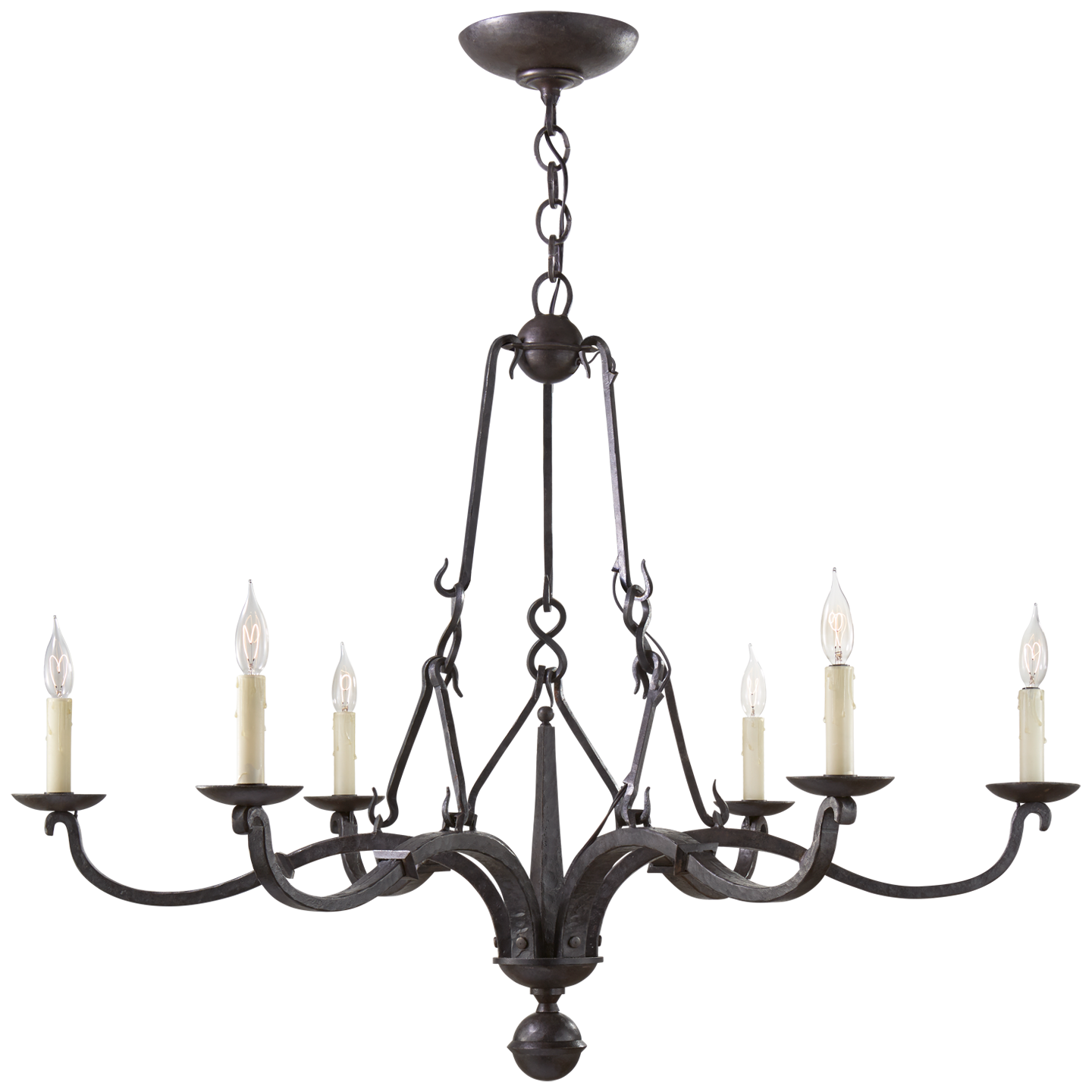 Allegra Medium Chandelier in Aged Iron