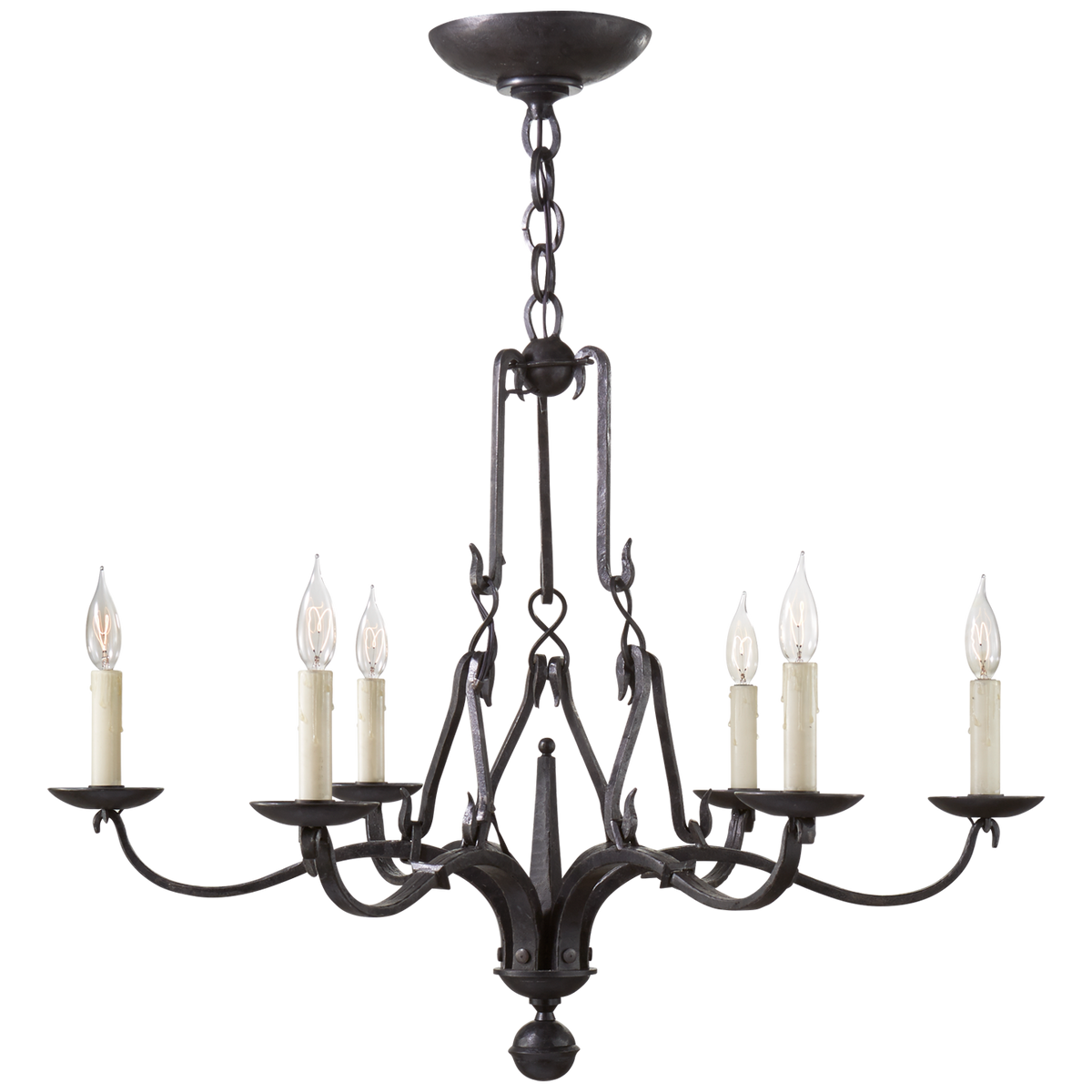 Allegra Small Chandelier in Aged Iron
