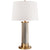 Allen Table Lamp in Natural Brass and Glass Rods with White Paper Shade - Salisbury & Manus