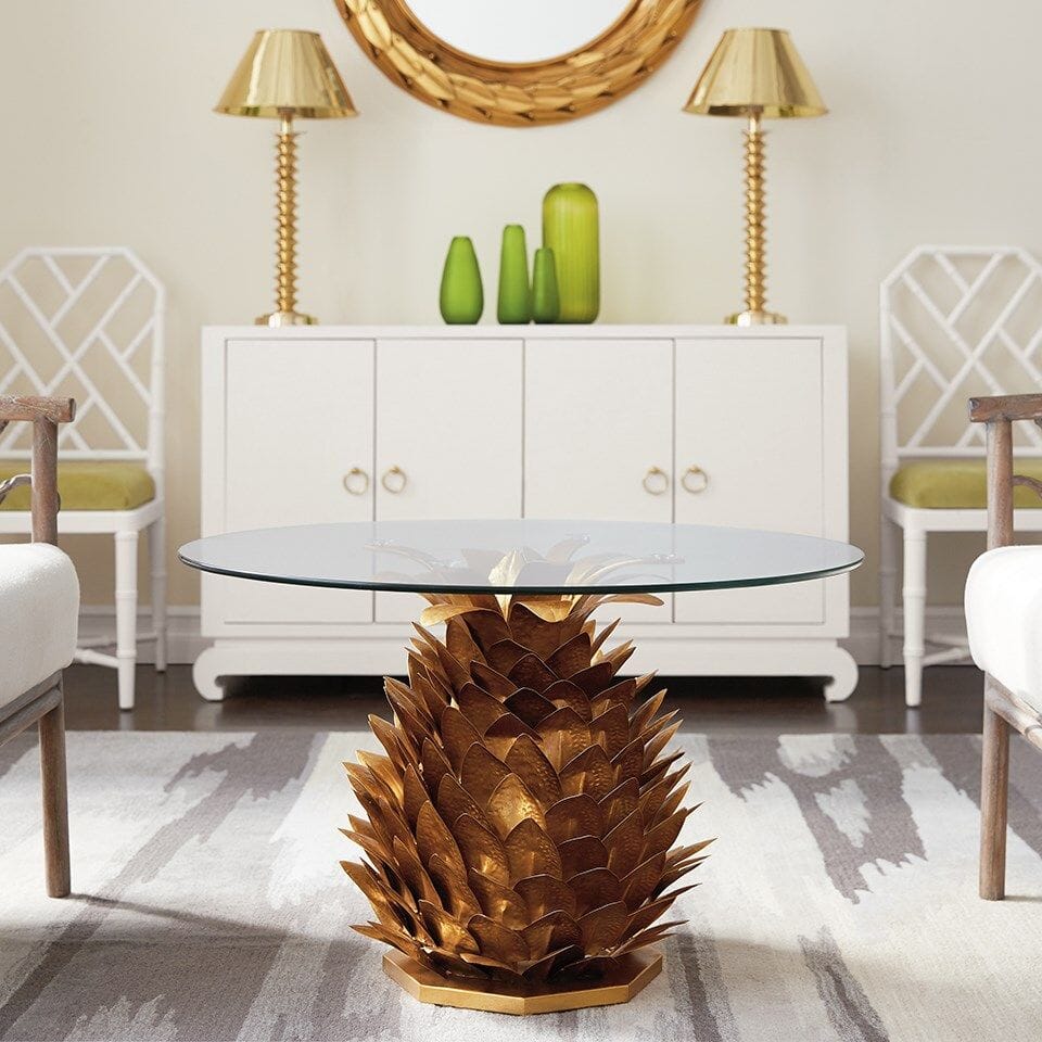 ANANAS SIDE COCKTAIL TABLE BASE, GOLD LEAF